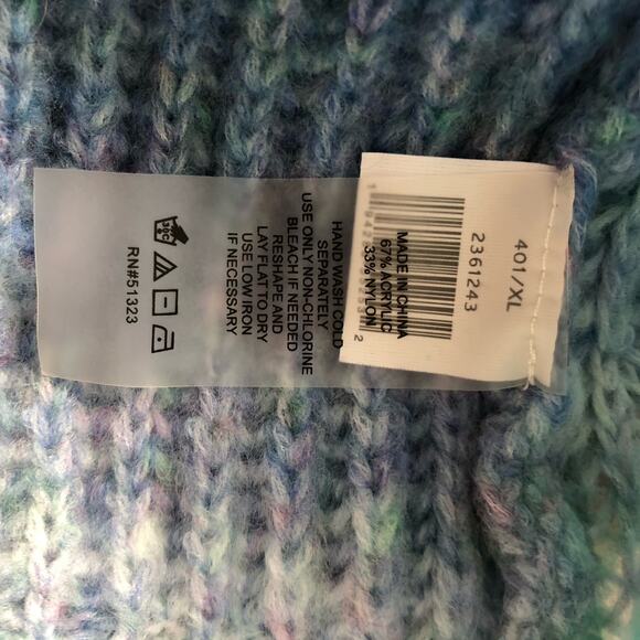 Riley & Rae Women's Tie-Dye V-Neck‎ Sweater Vest Knit Blue Size XL NWT - Picture 8 of 8